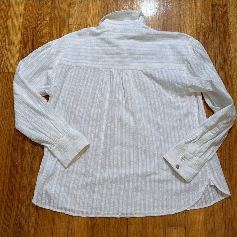 Faherty Olli Long Sleeve Button Front Henley Top. Size M (n3) - Picture 8 of 10